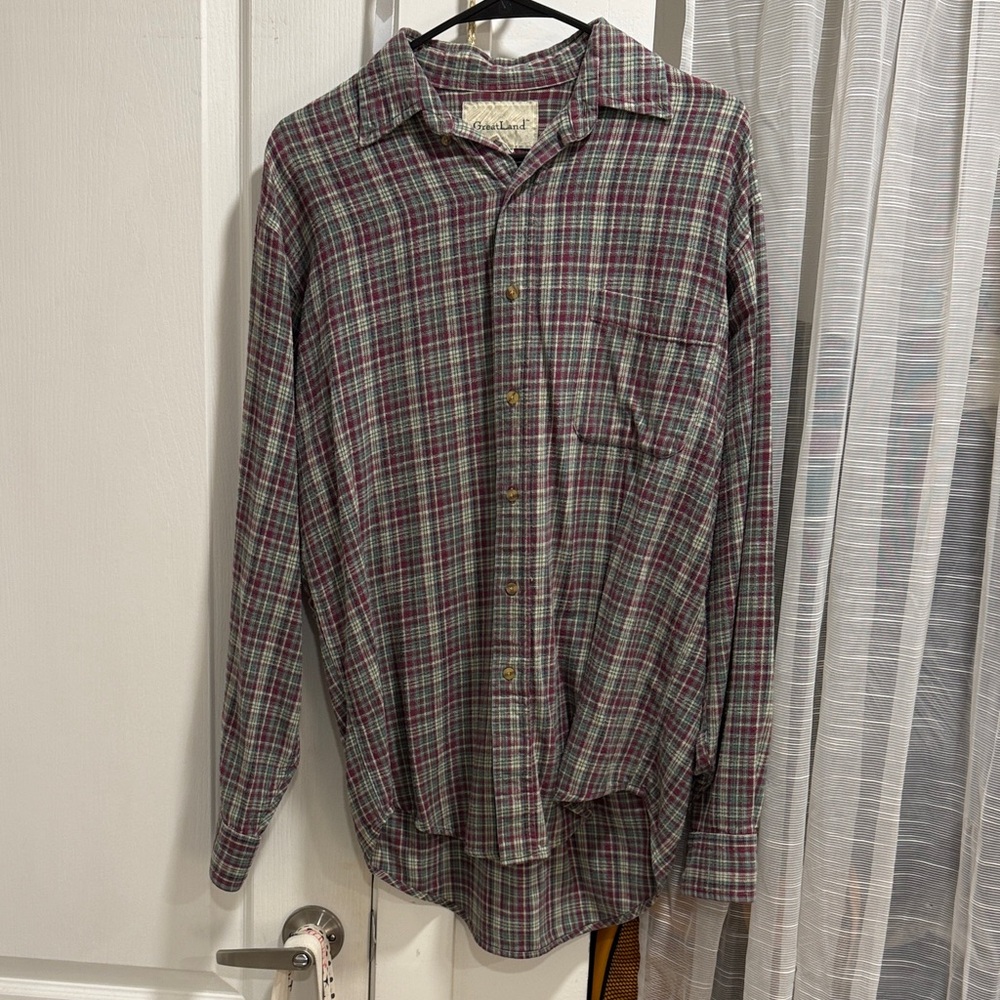 Great Land Multicolor 100% Plaid Casual Shirt
